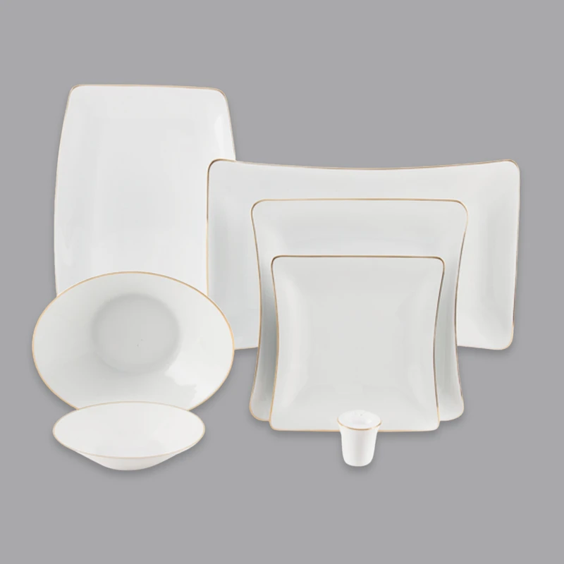 سرویس غذاخوری 30 پارچه 6 نفر چینی زرین ایران مدل وینچی سمن درجه عالی