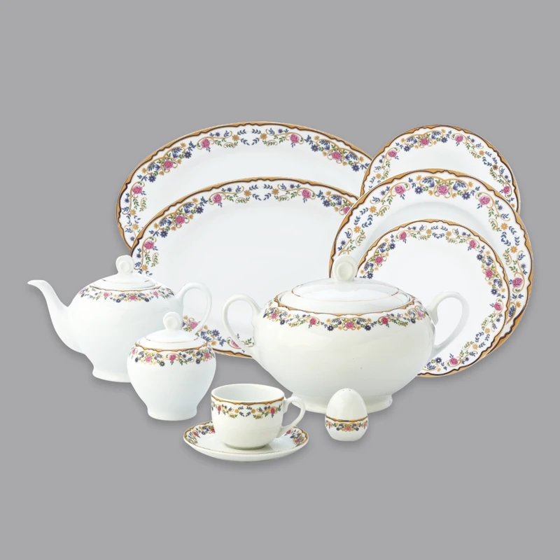 ناموجودسرویس غذاخوری 102 پارچه 12 نفر چینی زرین ایران مدل گلستان سری ایتالیا اف درجه عالی