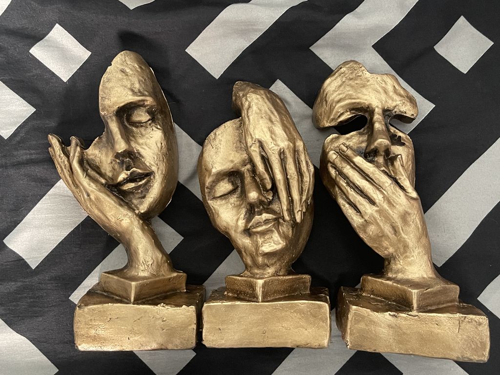 مجسمه رخ متفکر کد MR260 مجموعه 3 عددی